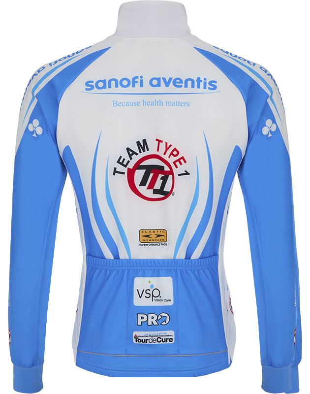 Велокуртка De Marchi Team Sanofi Aventis TT1 Thermo Jacket (white-blue)