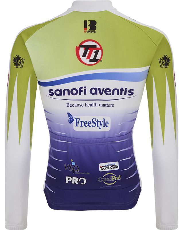 Велокуртка Biemme Team Sanofi Aventis TT1 Light Jacket (green-violet)