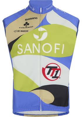Веложилет De Marchi Team Sanofi TT1 Winter Devo Vest (white-blue)