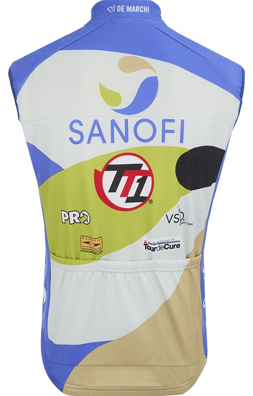 Веложилет De Marchi Team Sanofi TT1 Winter Devo Vest (white-blue)