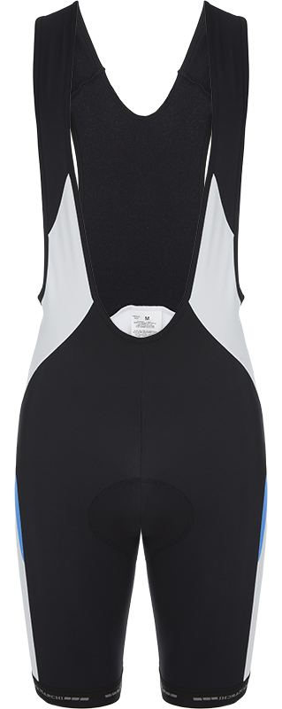 Велотрусы с лямками теплые De Marchi Team Sanofi Aventis TT1 Roubaix (black-white-blue)