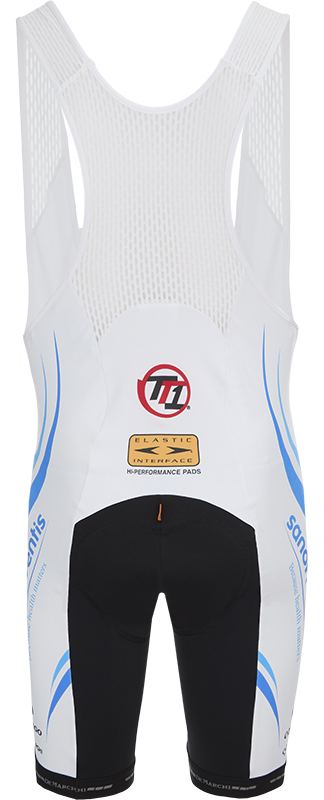 Велотрусы с лямками De Marchi Team Sanofi Aventis TT1 (black-white-blue)