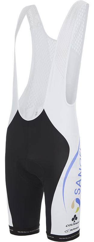 Велотрусы с лямками De Marchi Team Sanofi TT1 (black-white-blue)