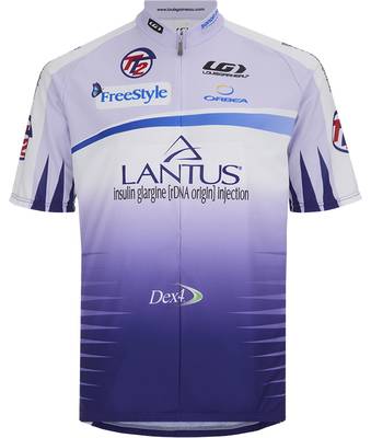 Веломайка короткий рукав Louis Garneau Team TT2 (white-violet)