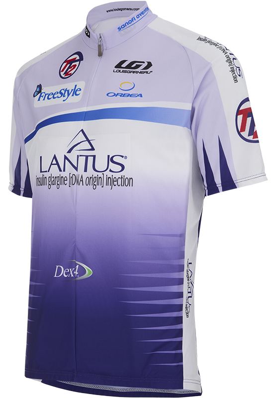 Веломайка короткий рукав Louis Garneau Team TT2 (white-violet)