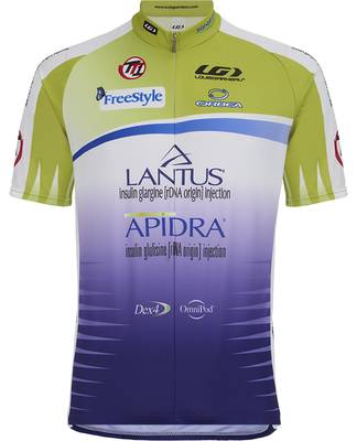 Веломайка короткий рукав Louis Garneau Team TT1 (green-violet)