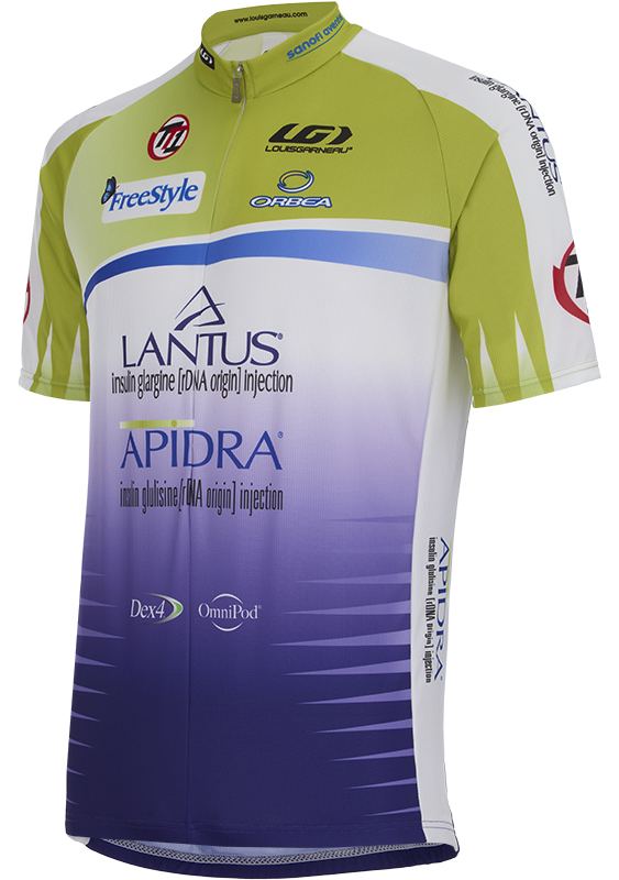 Веломайка короткий рукав Louis Garneau Team TT1 (green-violet)