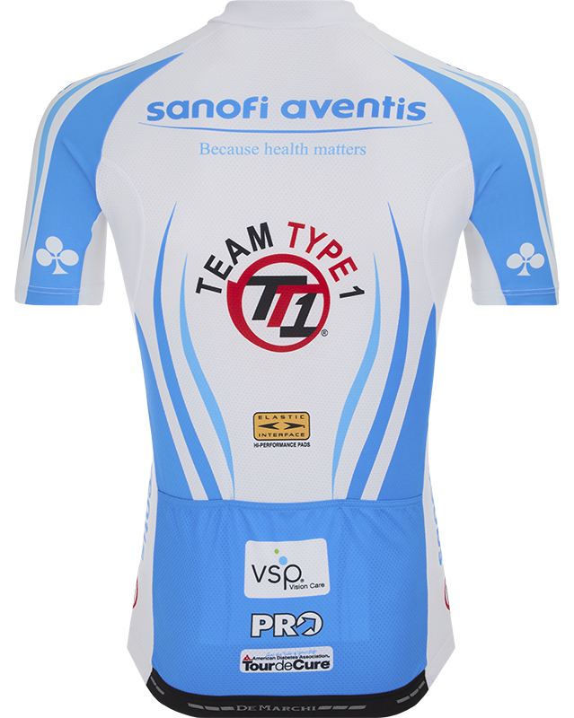 Веломайка короткий рукав De Marchi Team Sanofi Aventis TT1 (white-blue)