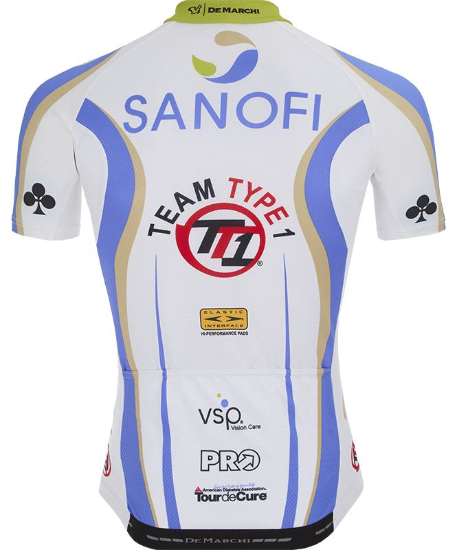 Веломайка короткий рукав De Marchi Team Sanofi TT1 (white-blue-green)