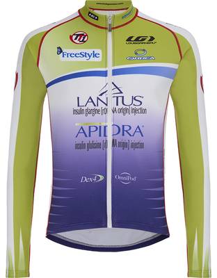 Веломайка длинный рукав Louis Garneau Team TT1 (green-violet)