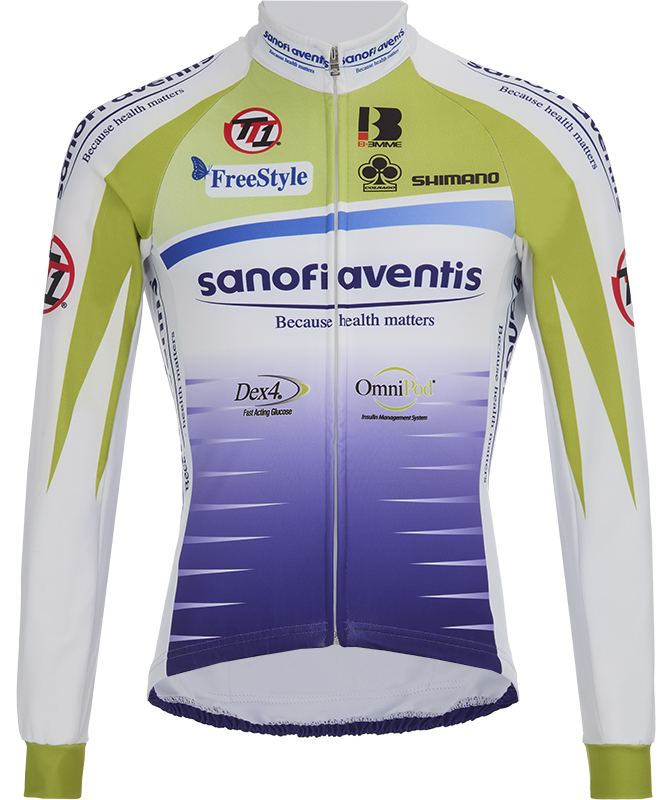 Веломайка длинный рукав Louis Garneau Team TT1 (green-violet)