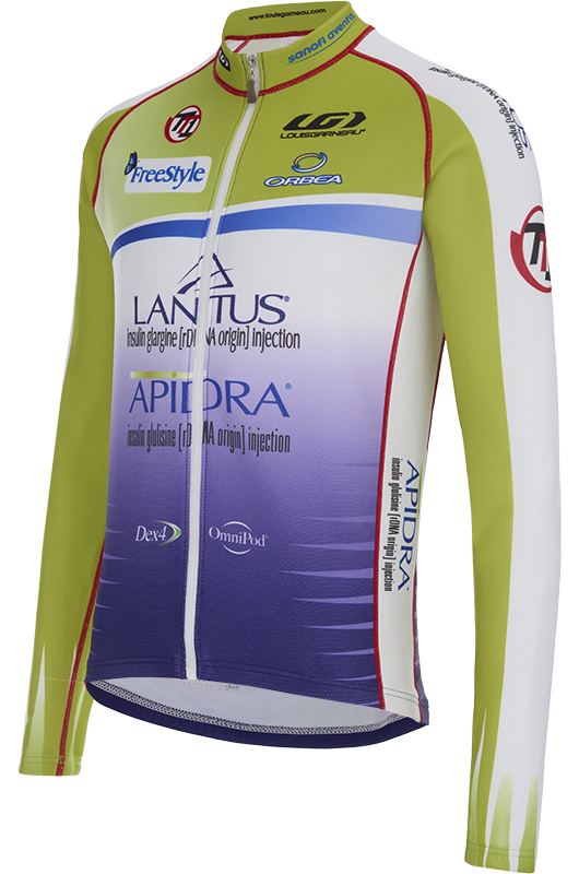 Веломайка длинный рукав Louis Garneau Team TT1 (green-violet)