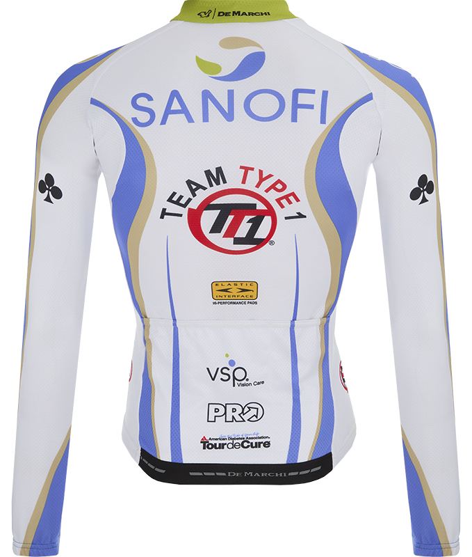 Веломайка длинный рукав De Marchi Team Sanofi TT1 (white-blue-green)