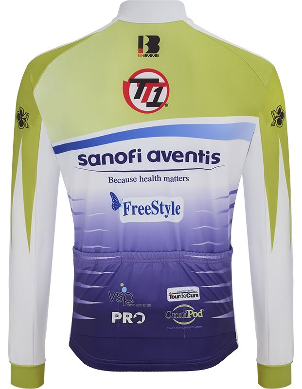 Веломайка длинный рукав Biemme Team Sanofi Aventis TT1 (green-violet)