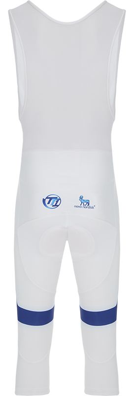 Бриджи 3/4 с лямками Nalini Team Novo Nordisk Changing Diabetes Thermo (white-blue)